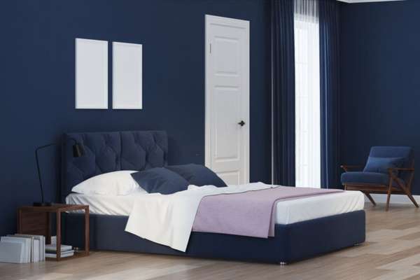 Add A Deep Navy Blue Headboard