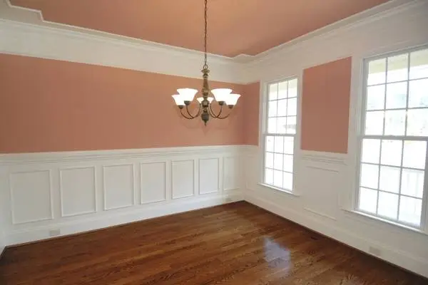 Add Peach Wainscoting In Living Room