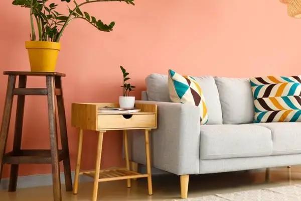 Don't Forget to Add a Coffee Table In Peach Living Room