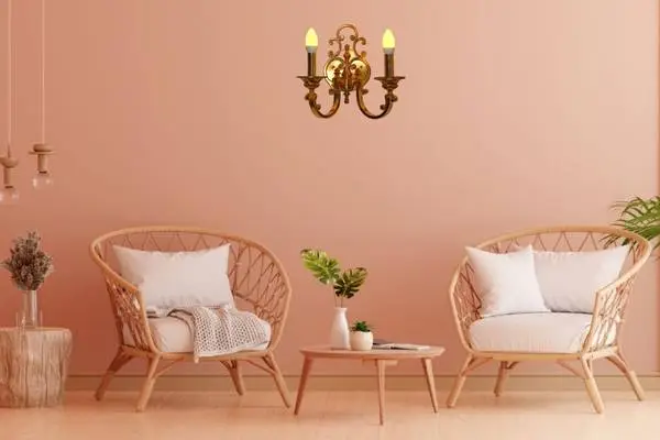 Peach Living Room Wall Light 