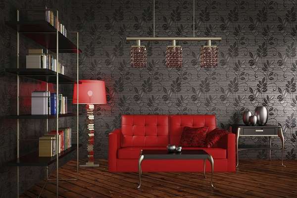 Playful and Eclectic Look Furniture red