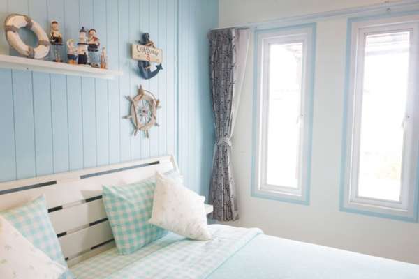 Shiplap And Wall Decals In Little Girl Bedroom