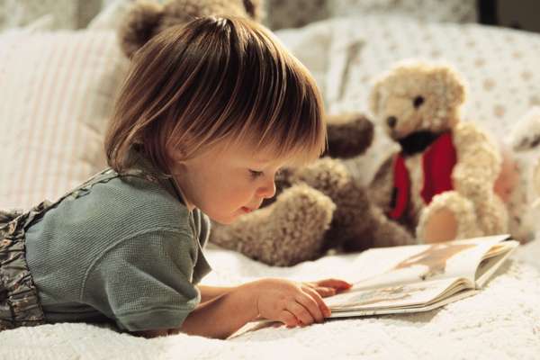 Toddler Girl Reading Space