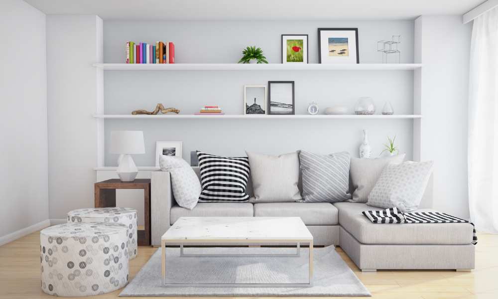 How To Decorate Floating Shelves In Living Room