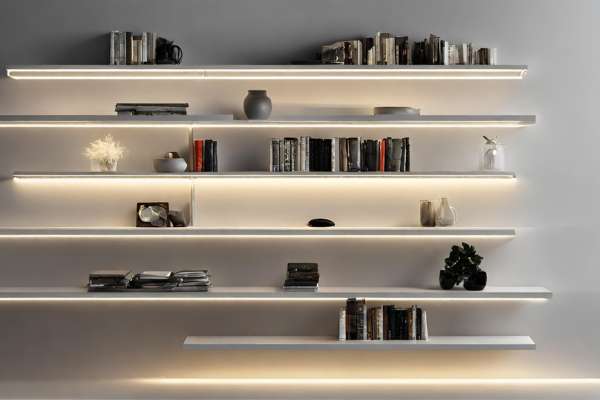 Led Strip Lights bookshelf lighting ideas
