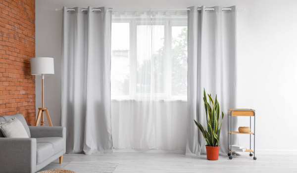 Use Stencils Or Freehand Designs Decorate Curtains A Living Room