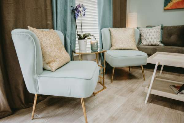 Living Room Purple Accents Furniture