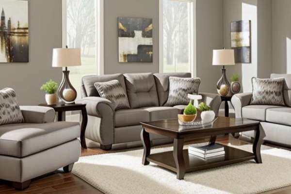 Agreeable Gray Living Room With Brown Couches