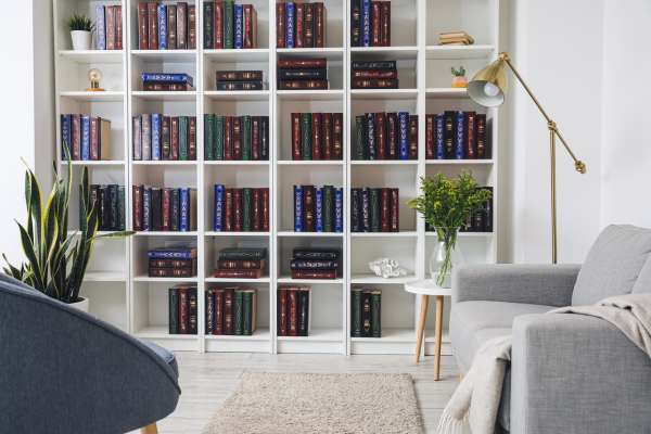 Books  Decorate Floating Shelves In Living Room