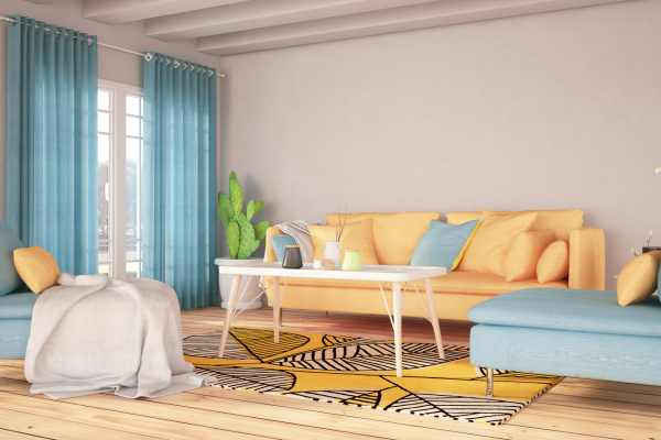 mix and max LIVING ROOM funniture with Colorful Accents