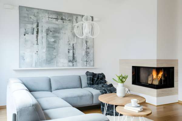 living room corner fireplaces