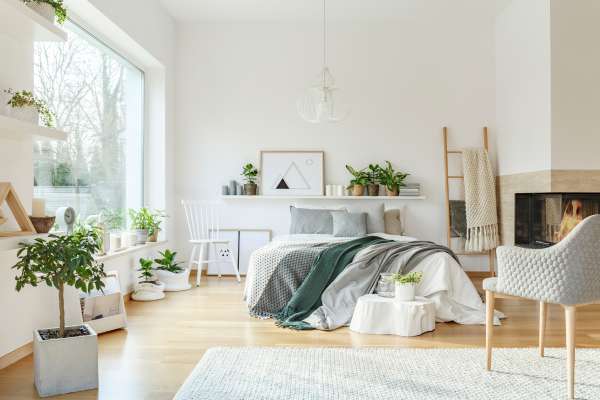 Adding Greenery for a Fresh Touch Bedroom