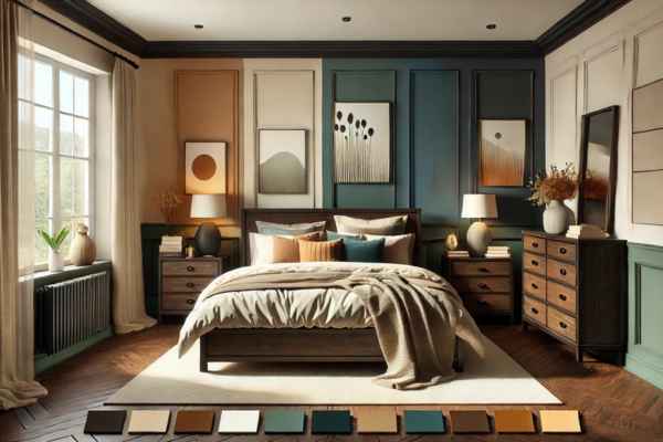 Coordinating Paint Color with Bedding and Decor Color Paint Goes With Dark Brown Furniture In Bedroom